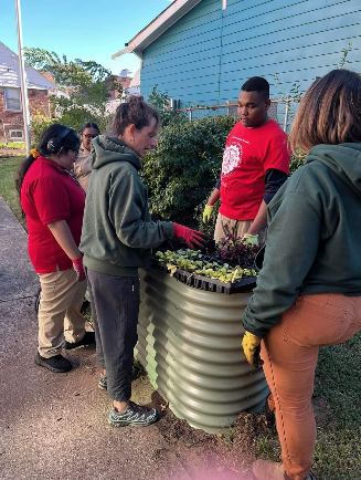 PHS Gardening Club Enhances Senior Living with Raised Garden Beds